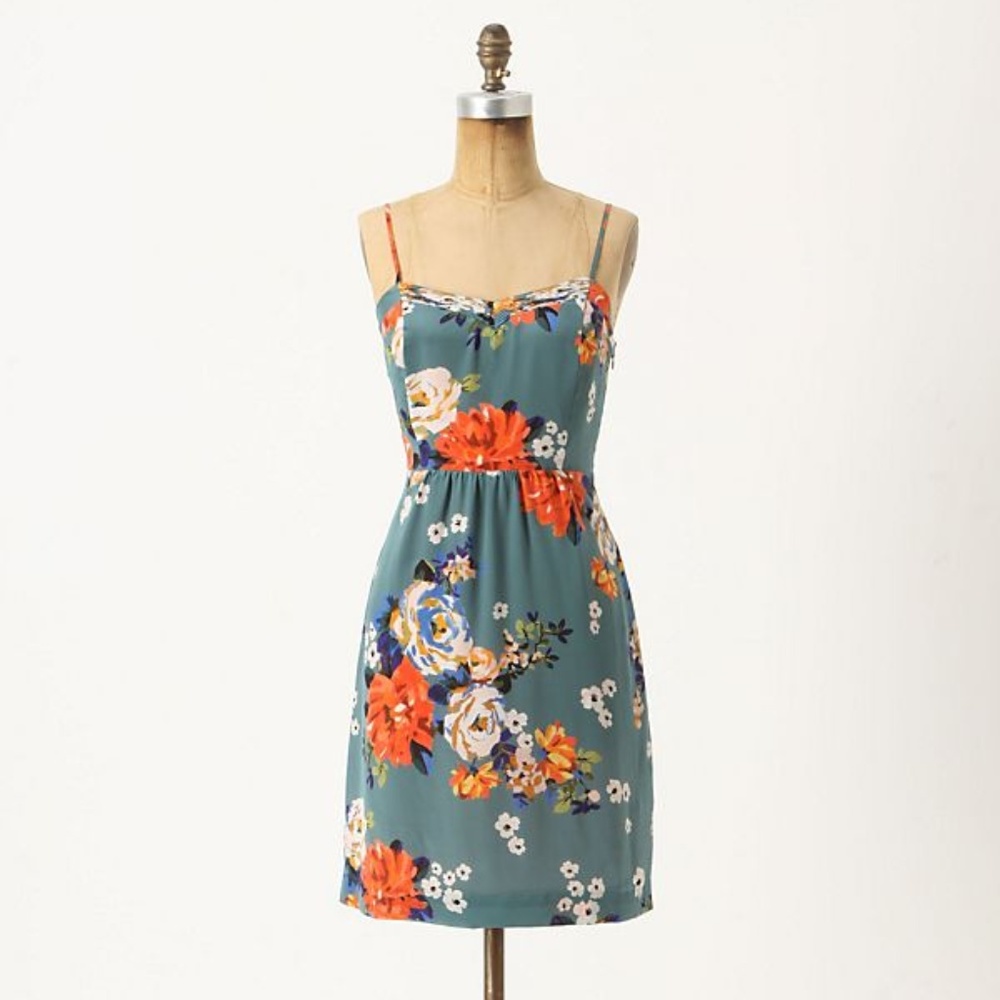 Anthropologie Moulinette Soeurs Verdant Slip Dress